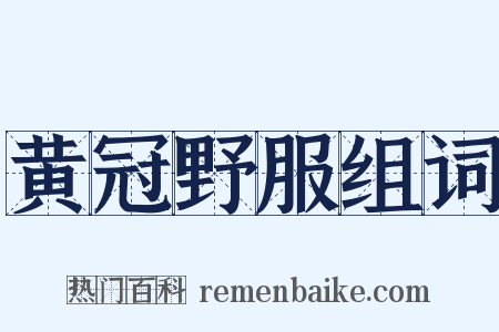 黄冠野服组词是什么意思的图片